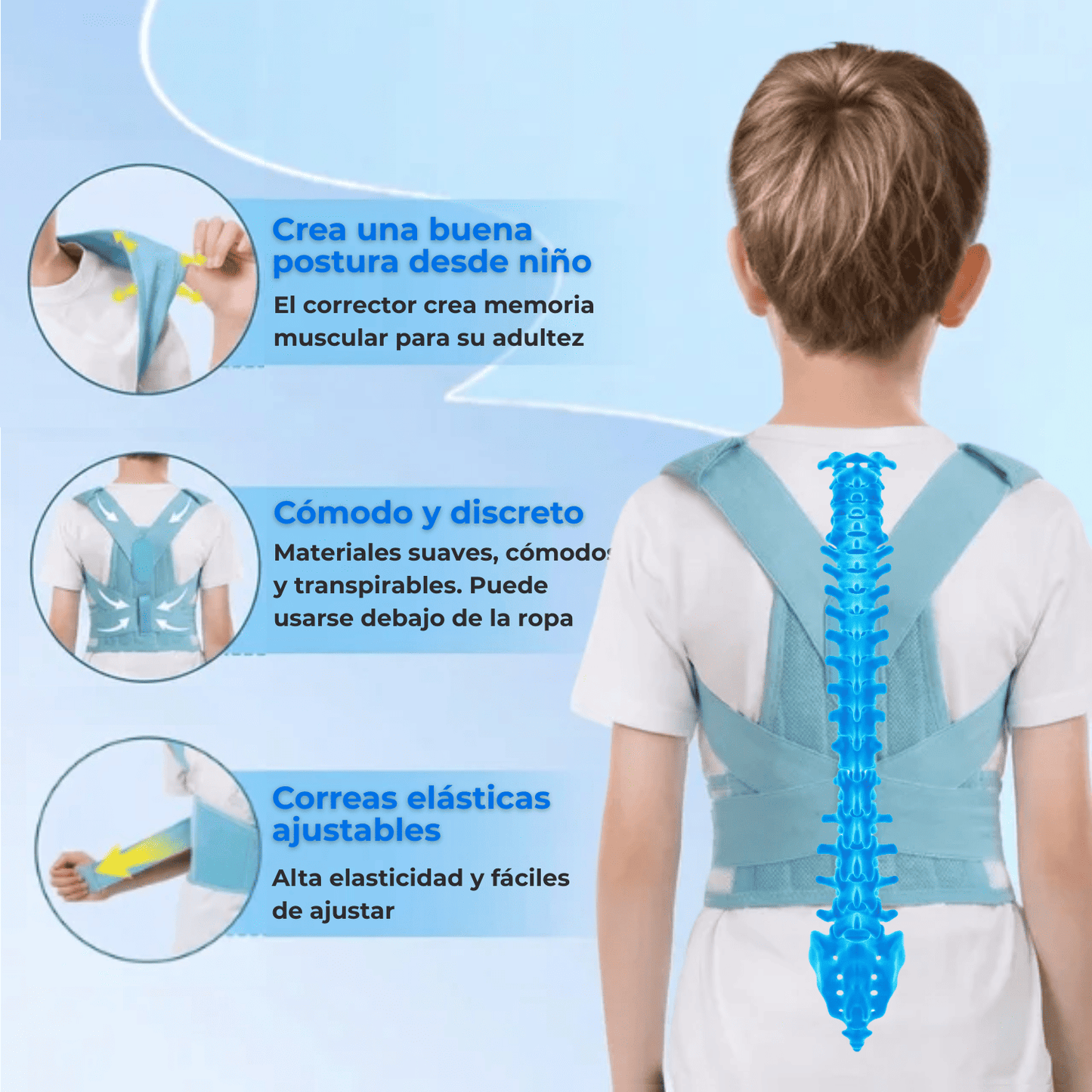 Corrector De Postura Niños PostureMAX