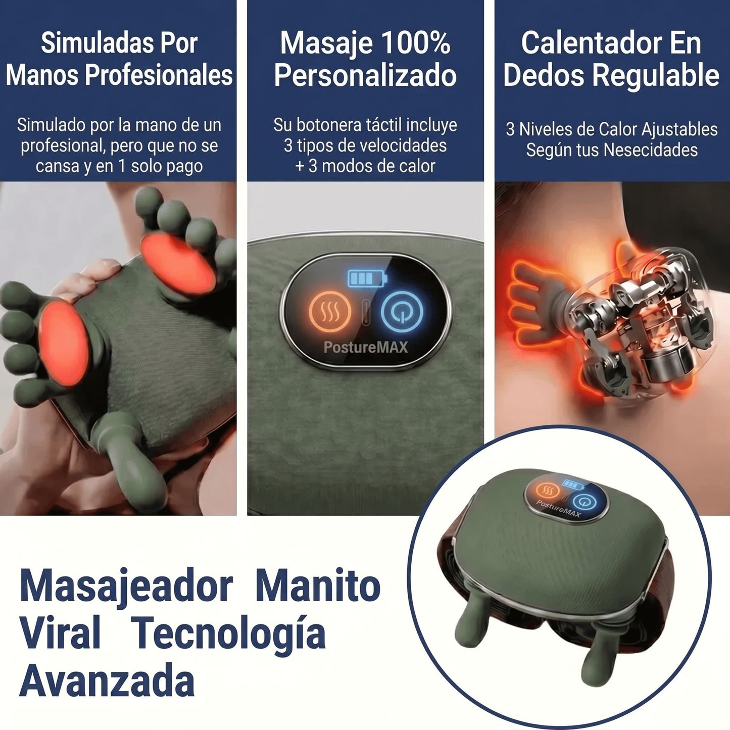 Masajeador Premium Shiatsu PostureMAX