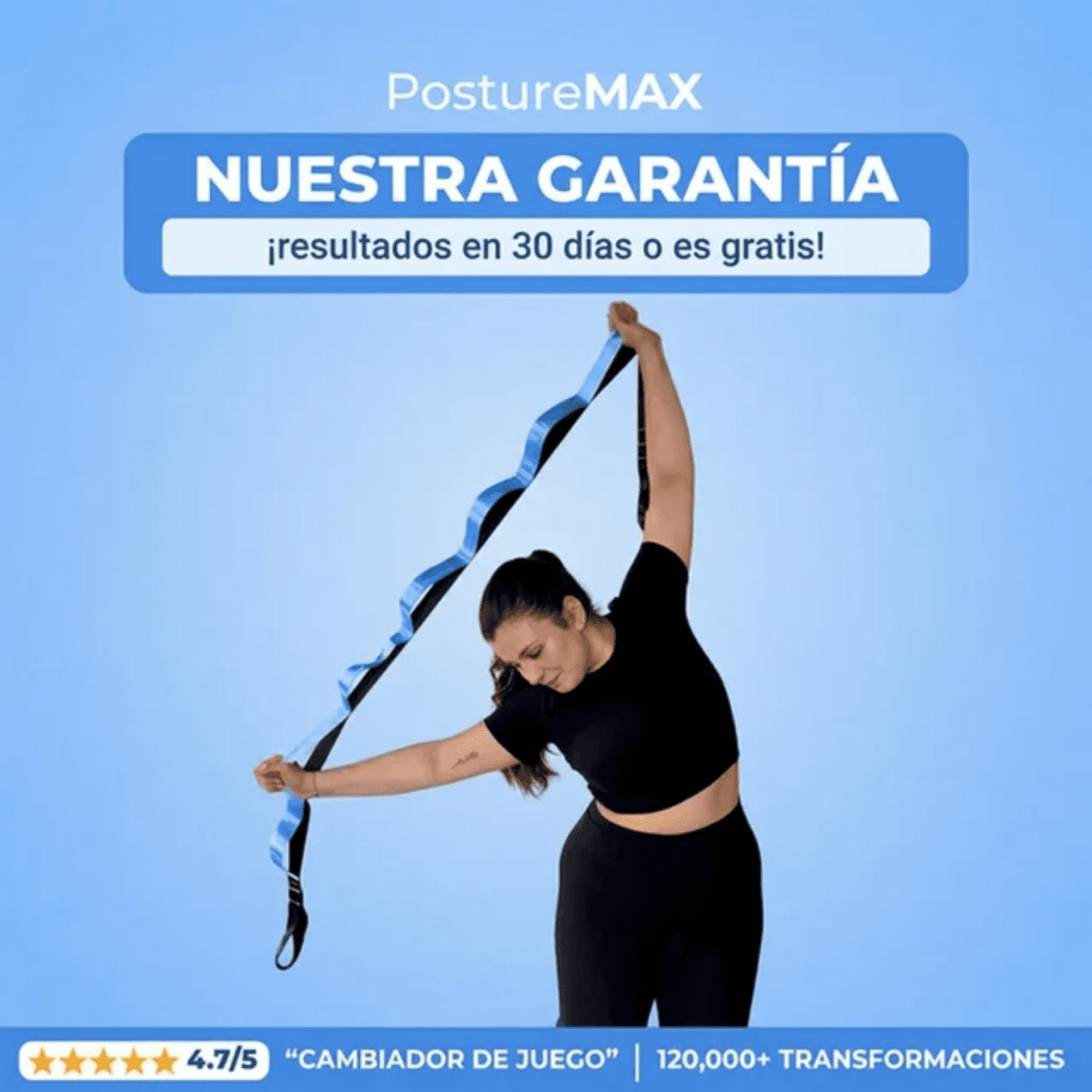 Banda de elongación PostureMAX - Alivio Espalda, talón y ciática