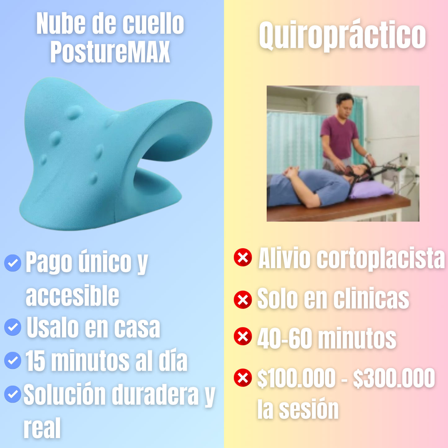 Corrector de dolor y postura cuello, espalda y hombros Neckmax